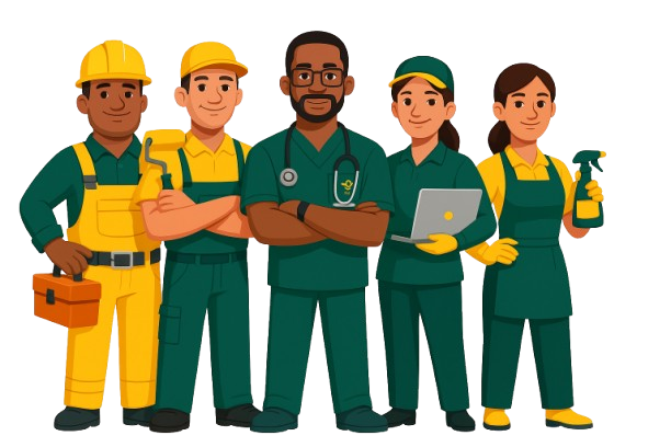Técnico de Servis trabajando