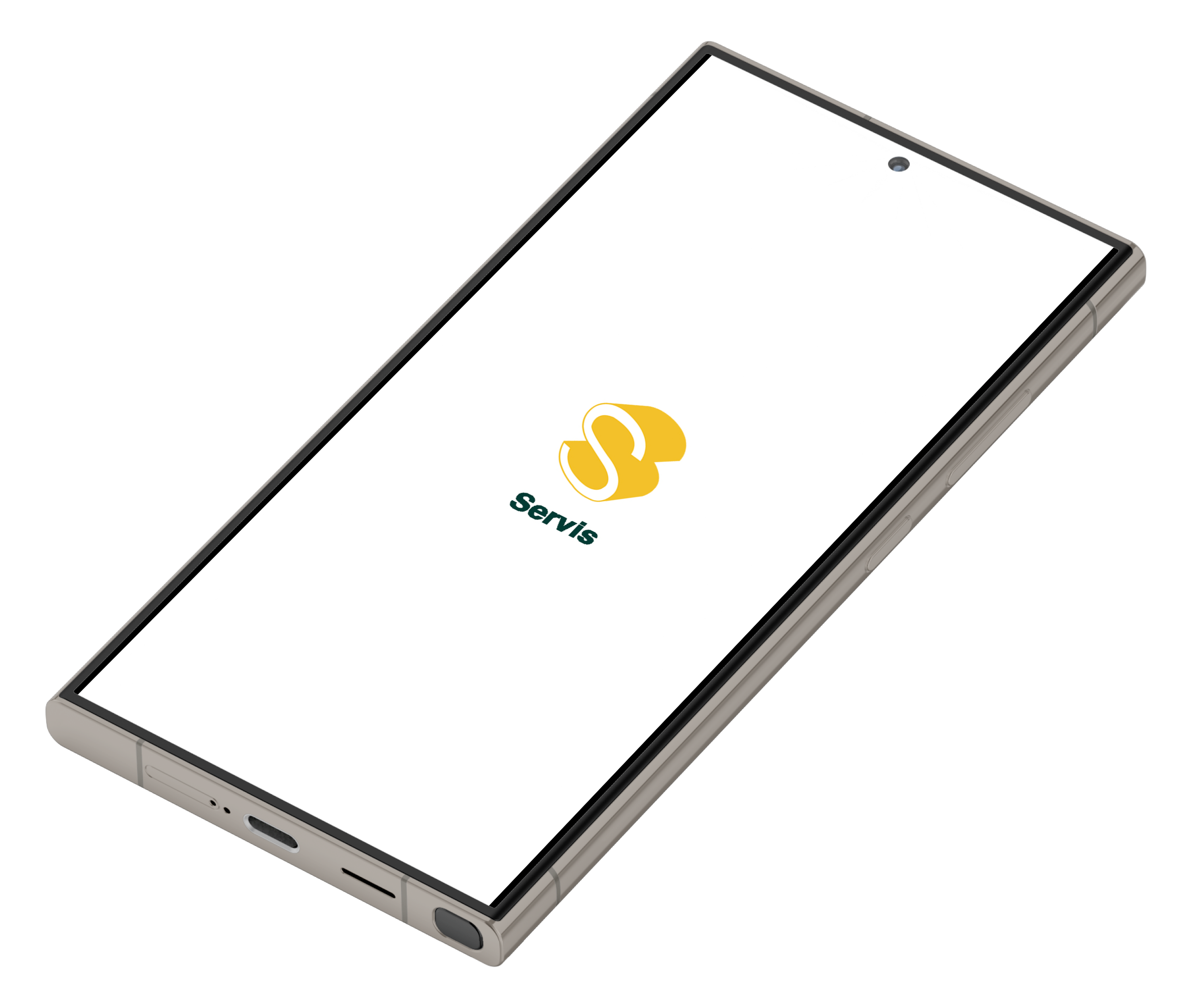 Simulación de la app Servis en un celular